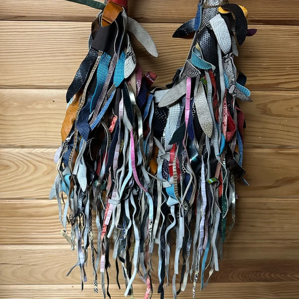 Nala Russo Multicolor Fringe Shoulder Bag